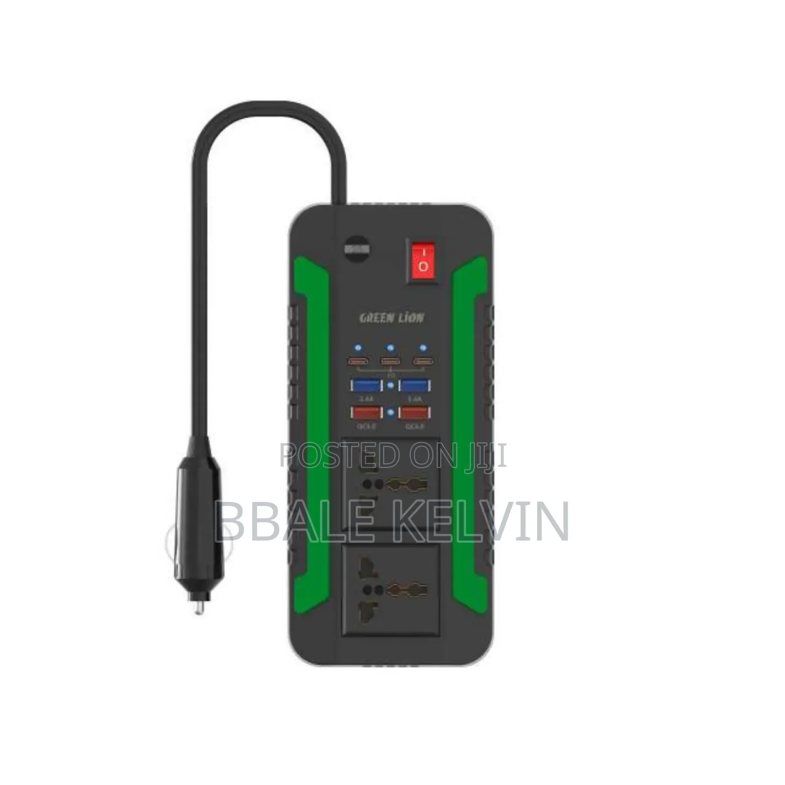 Green Lion Spark 300 Car Power Inverter, Car Charger, 4 Usb Ports