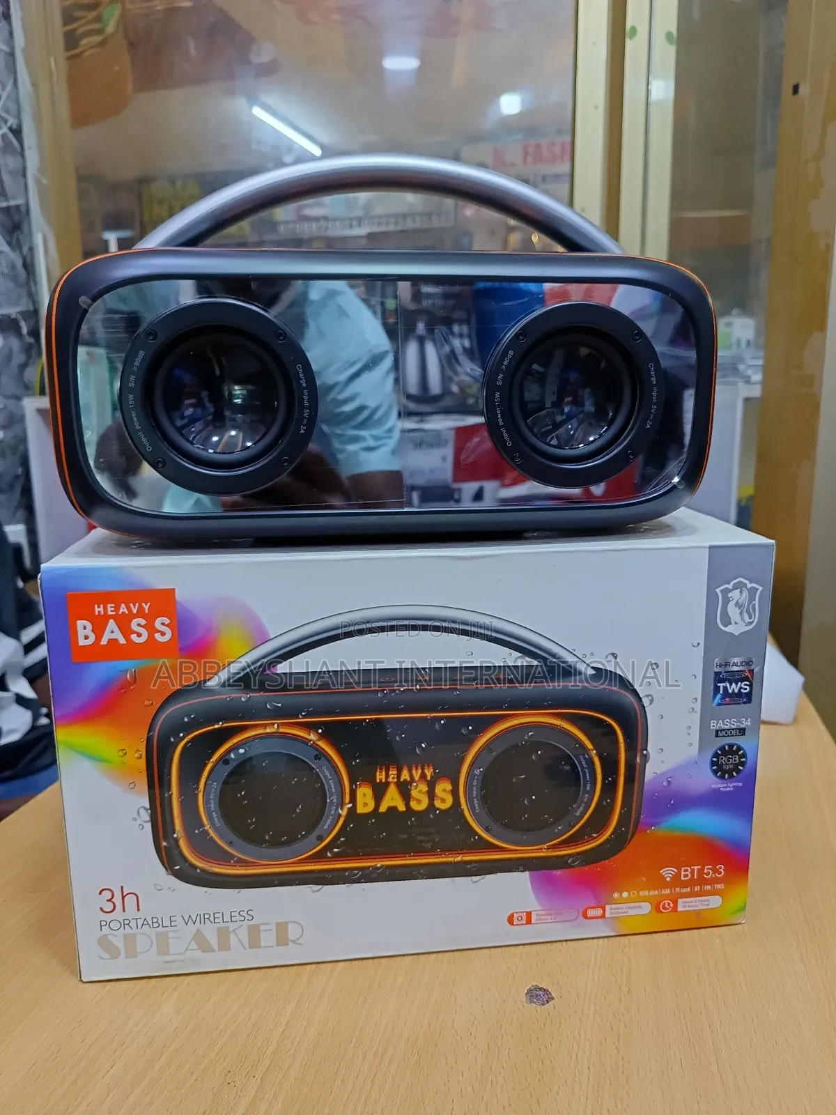 Bass-34 Portable Wireless Bluetooth Speaker