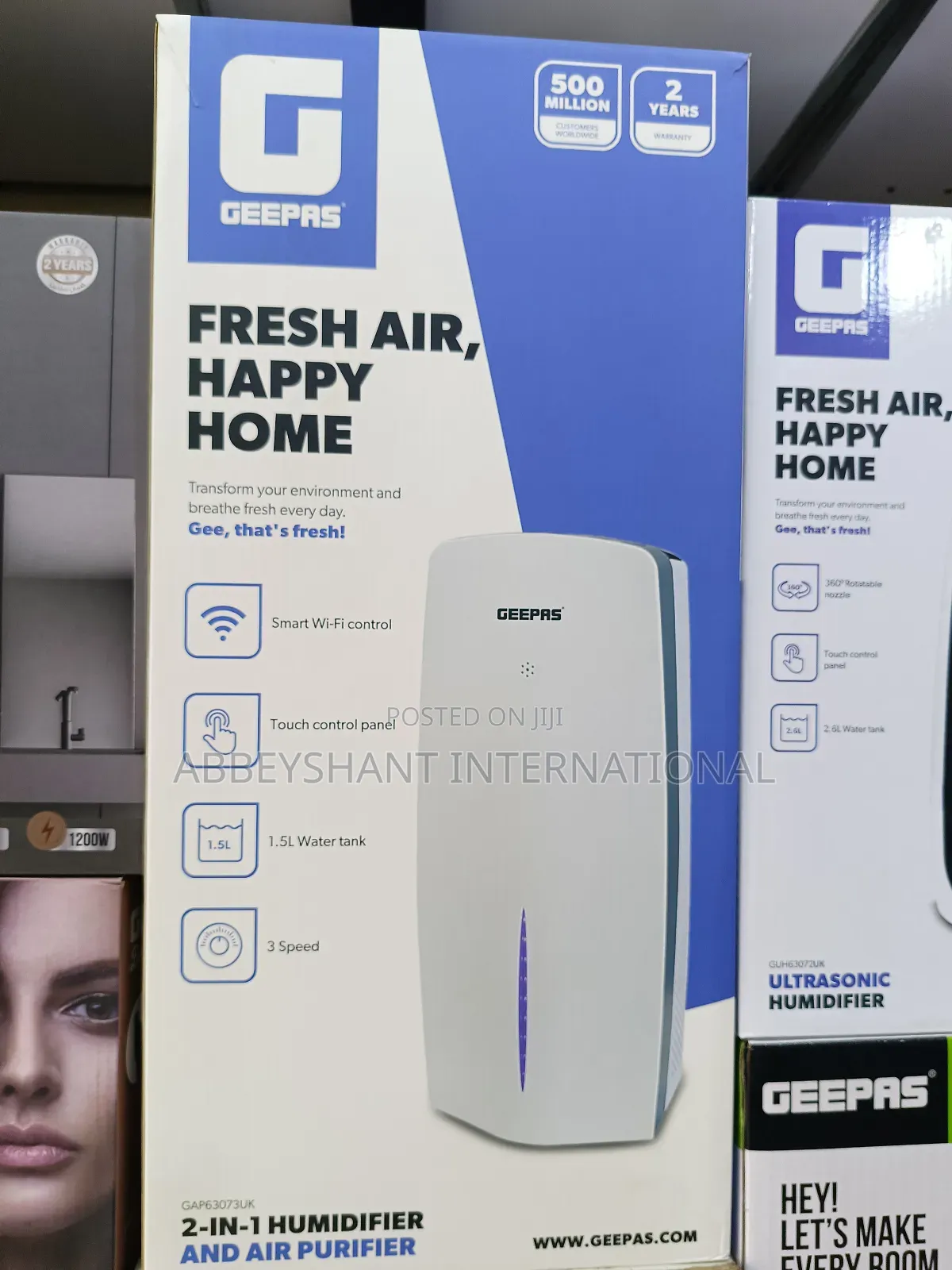 Humidifier Geepas 2-in-1 Digital Air Purifier and Humidifier