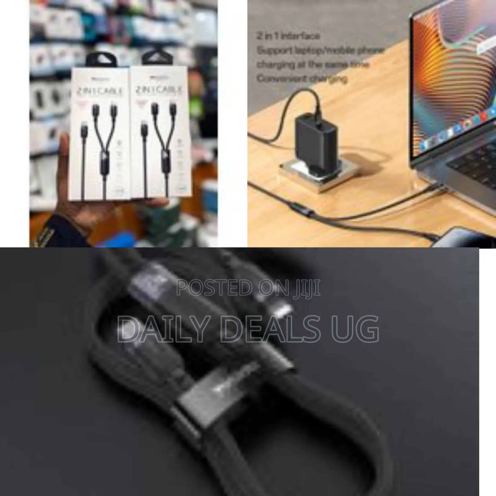 Yesido 2 in 1 Cable 100w Ca90 - Multicolor