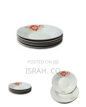 6 Piece Set of Ceramic Soup Plates