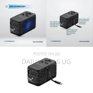 Powerology Universal Gan 85w Super Charger With Retractable