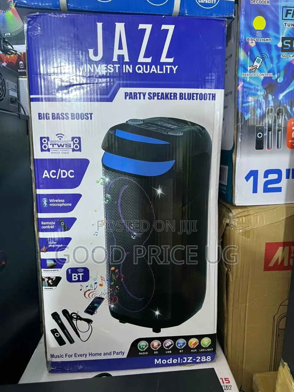 Azz Model Jz-288 Portable Bluetooth Party Speaker.