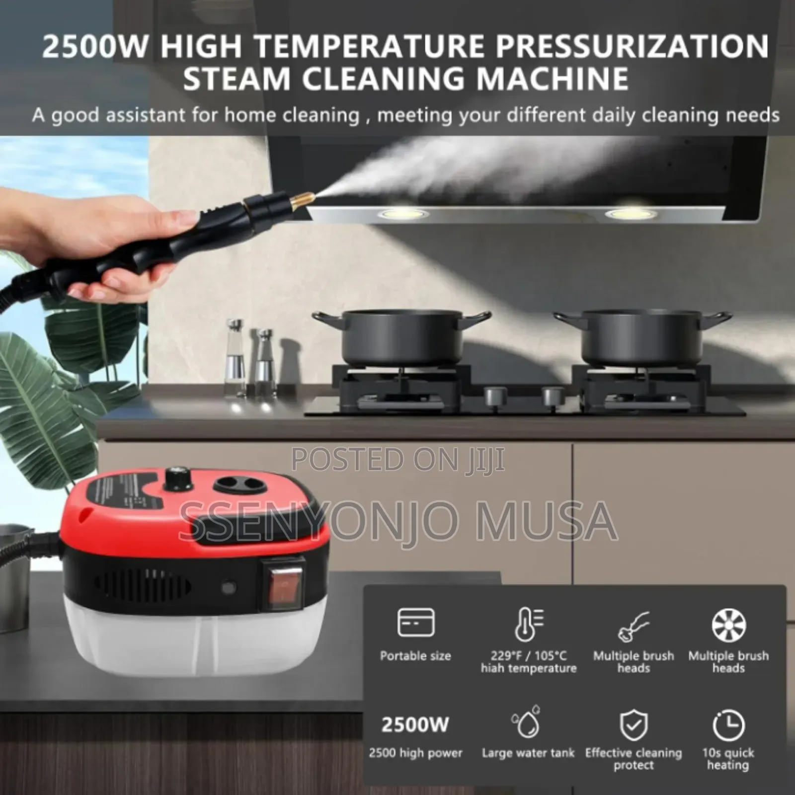 Portable Steam Cleaner 2500w Handheld High-pressure Cleaning Machine