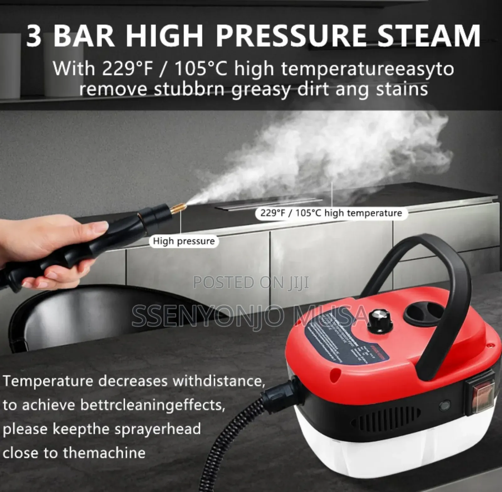 Portable Steam Cleaner 2500w Handheld High-pressure Cleaning Machine