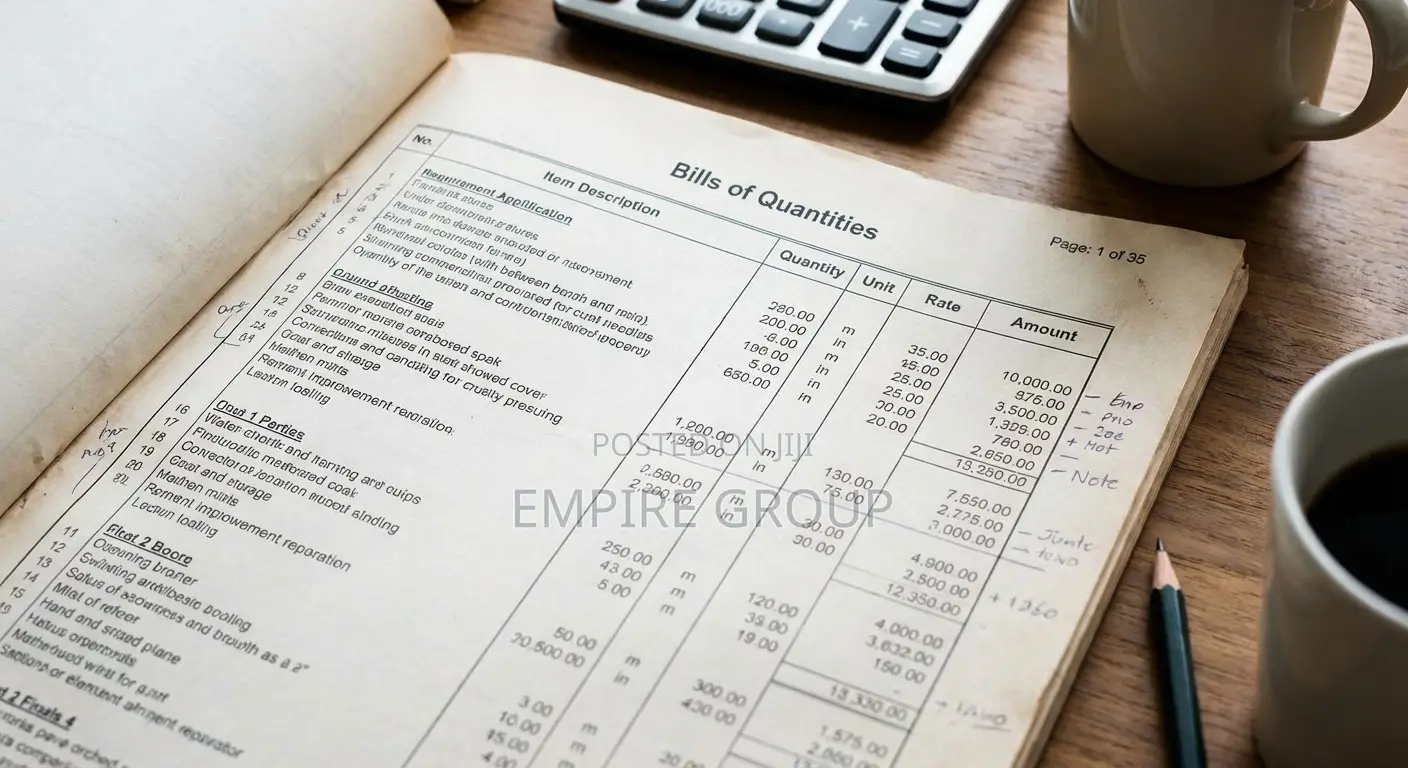 Boq / Bills of Quantities Preparation | Qs Cost Estimates Quotations