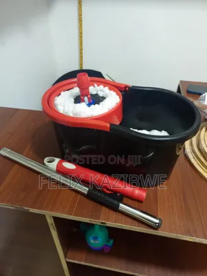 Spin Mop and Bucket.