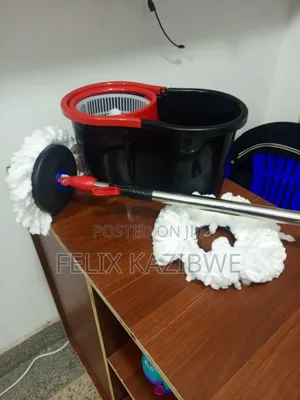 Spin Mop and Bucket.