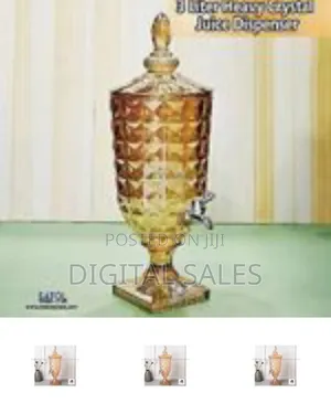 Elegant Crystal Beverage / Juice Dispenser (3 Liter Capacity)