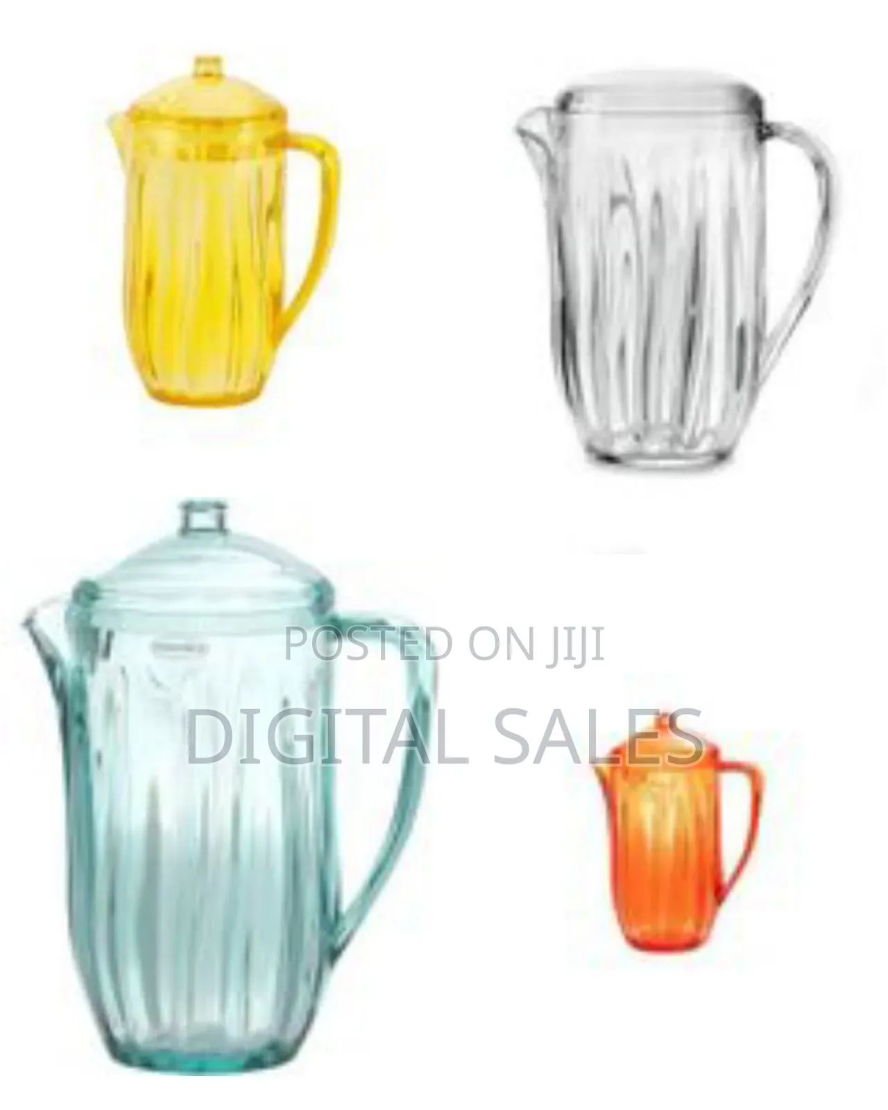 Stylish Acrylic Water Jug / Pitcher With Lid (2.5 Litres)