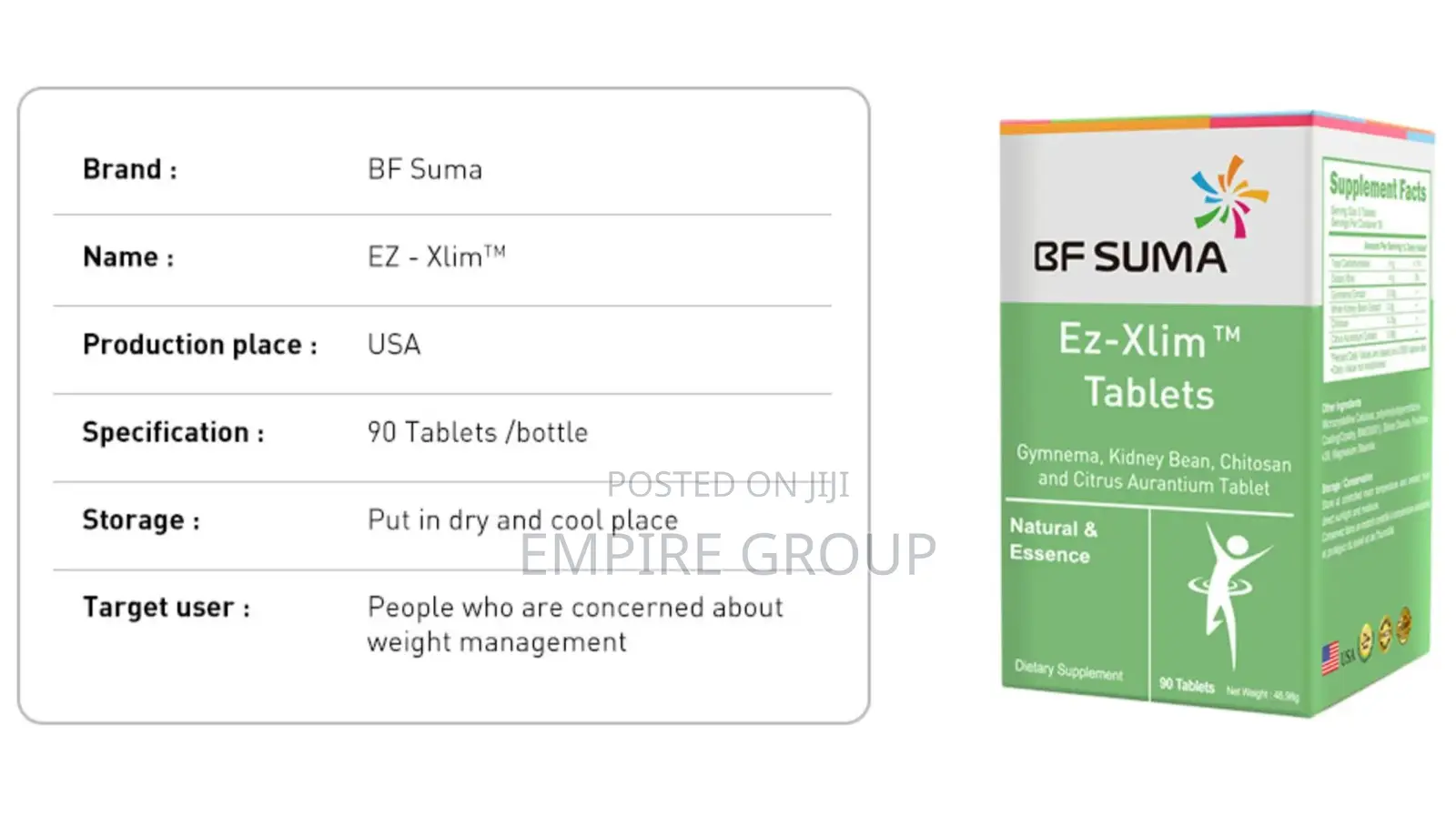 Ez-Xlim | Fat Starch Blocker Weight Management Capsules