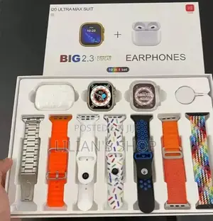 I20 Ultra Max Suit 10-in-1 Smartwatch and Earphone Set.