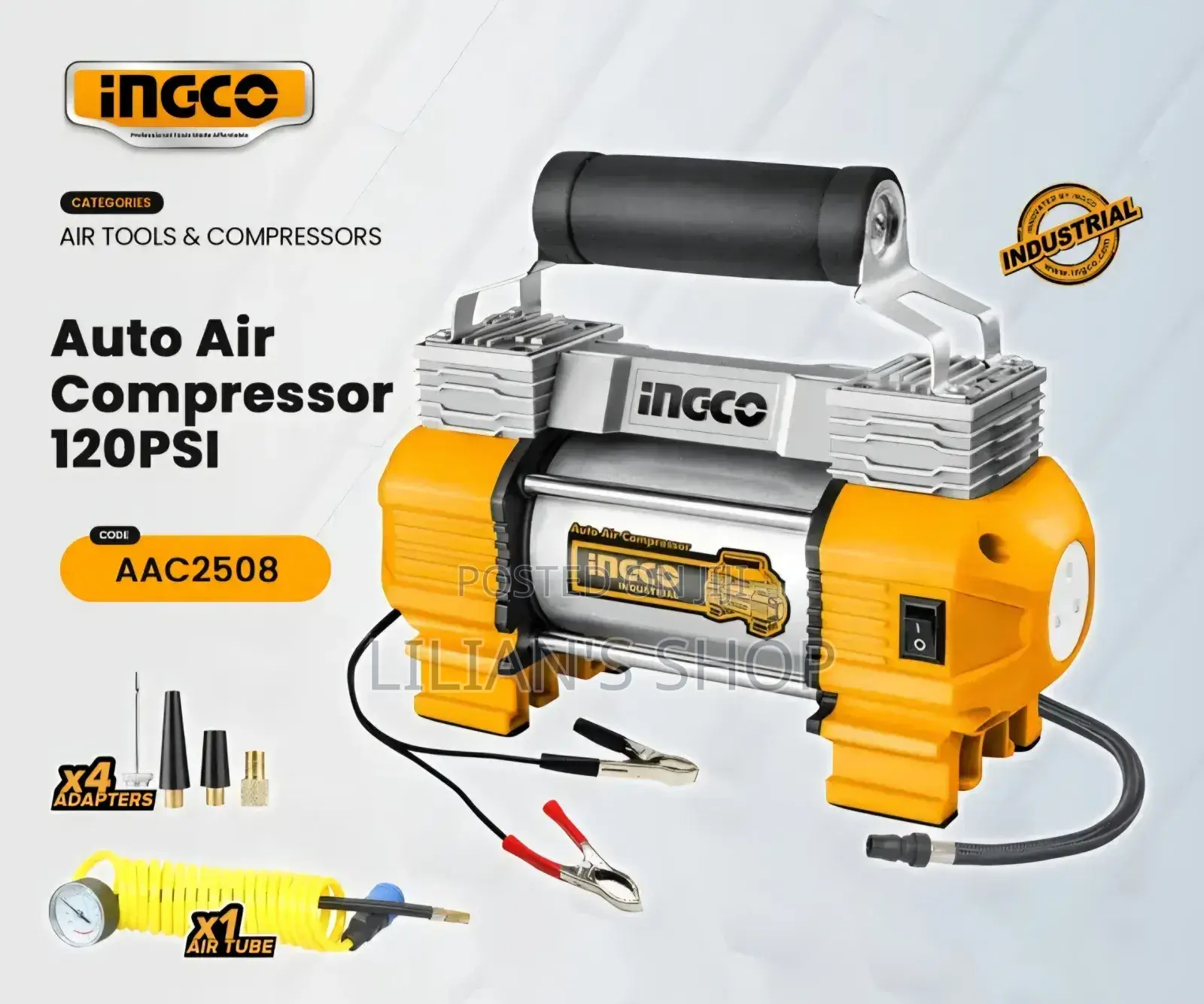 Ingco Aac2508 Auto Air Compressor.