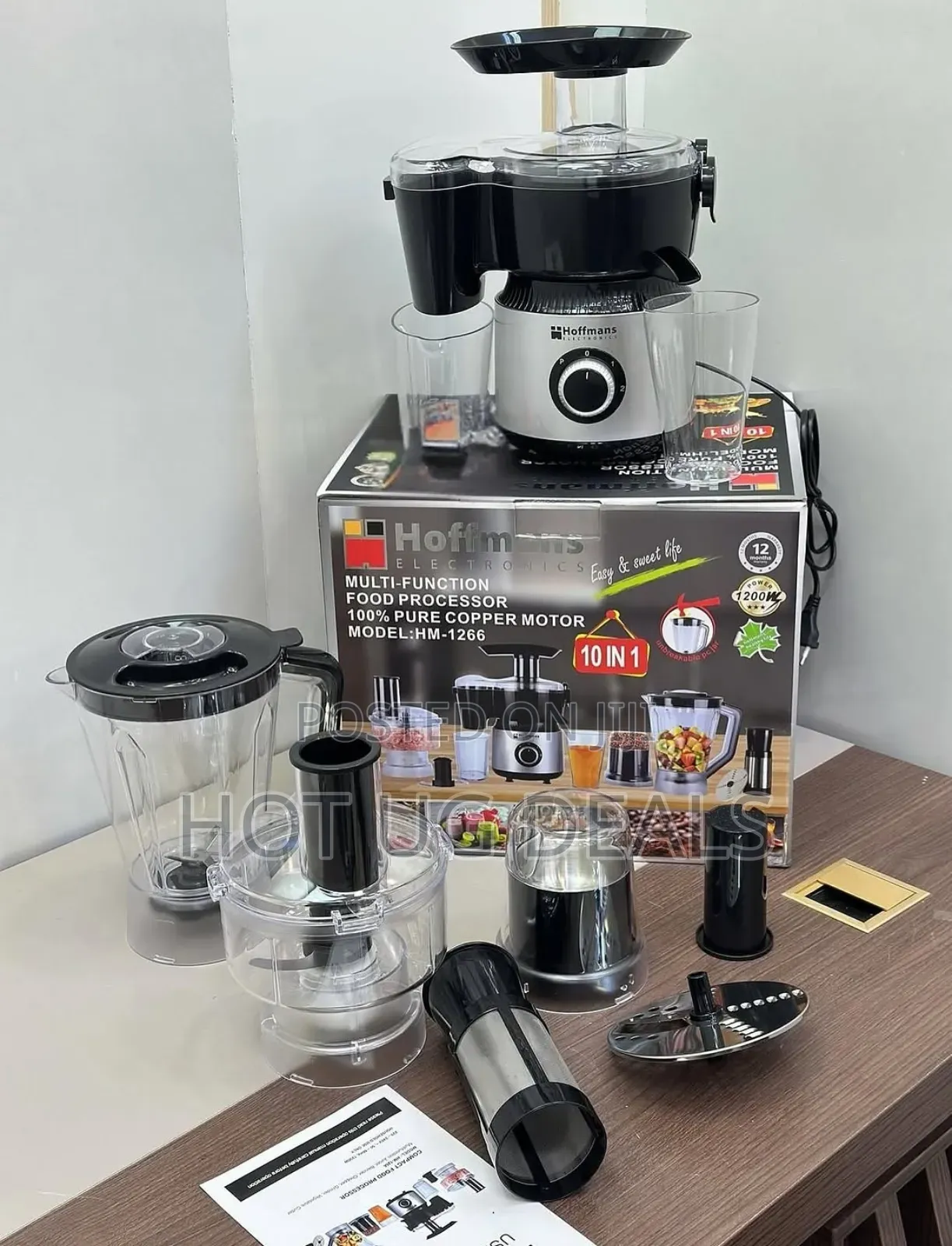 Hoffmans 10 In1 Juicer Blender Extractor Mincer Food Processor