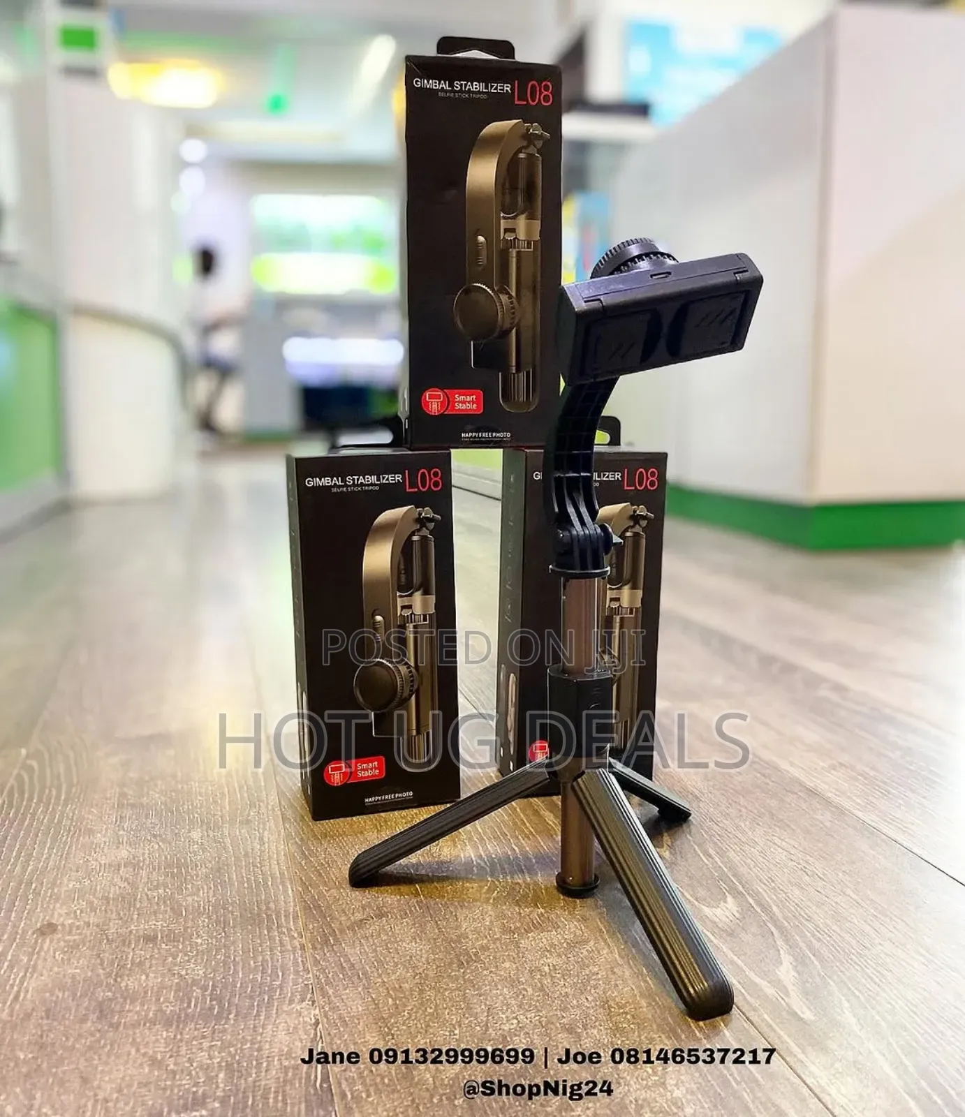 L08 Gimbal Stabilizer, A 3-in-1 Gimbal, Selfie Stick, And Tripod.