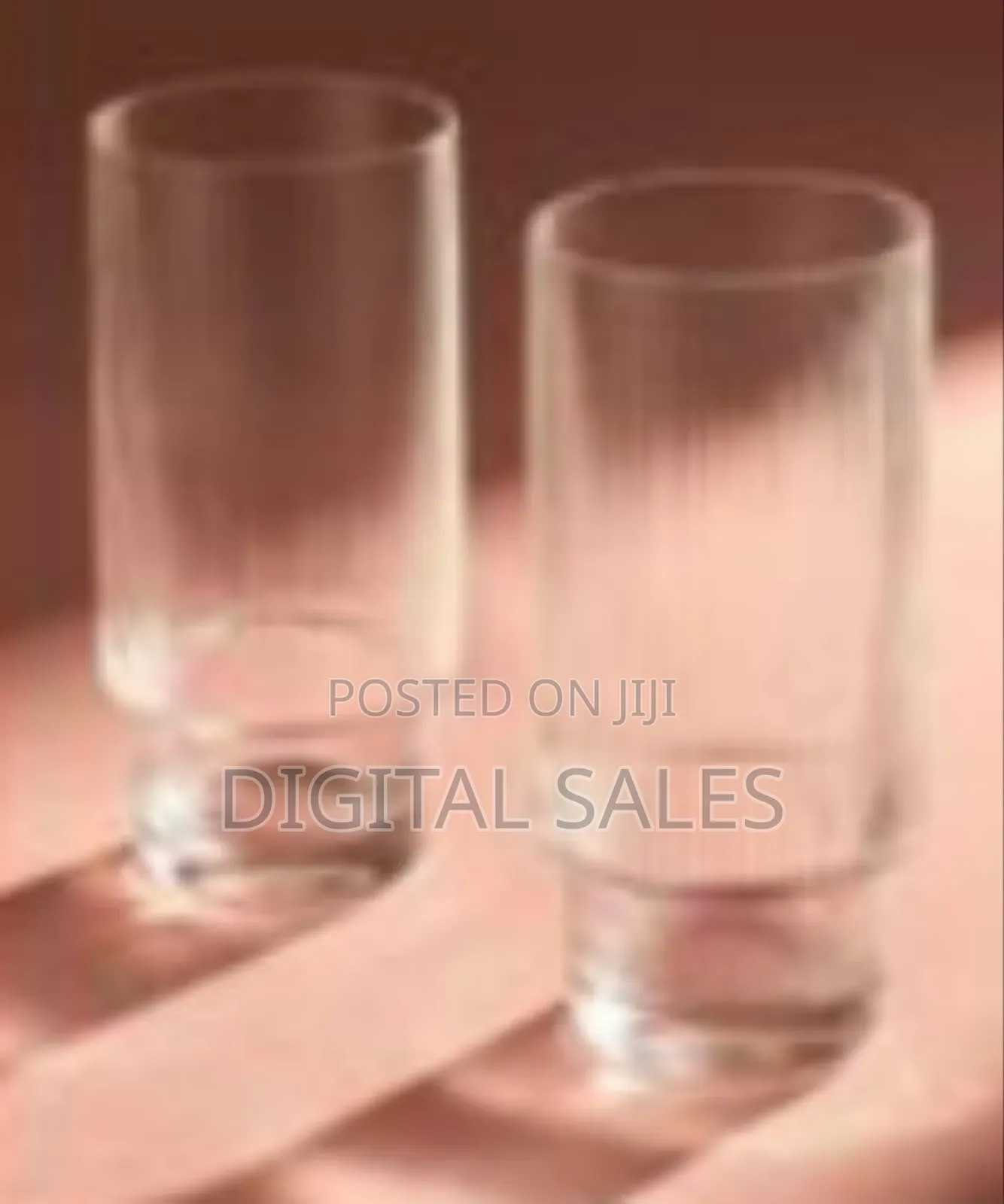 Elegant Ribbed Glass Highball Tumblers (Set of 12) - Transparent