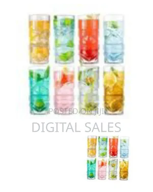 Set of 8 Tiki Highball Glasses / Cocktail Tumblers, 400ml