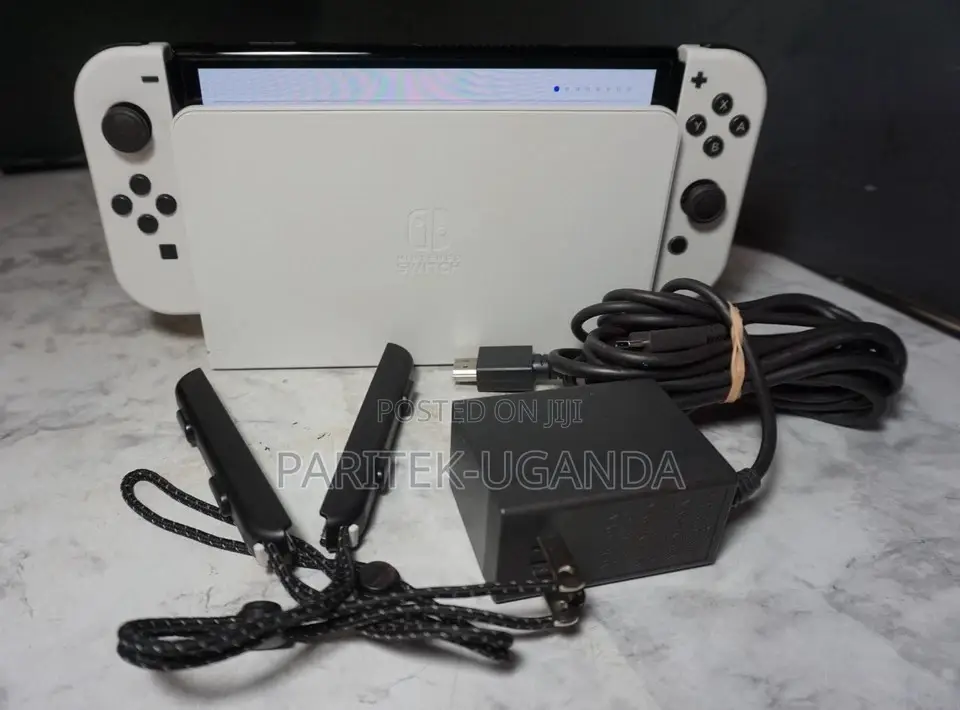 (Ri4) Nintendo Switch 7-Inch Oled Screen 64gb White Handheld Console