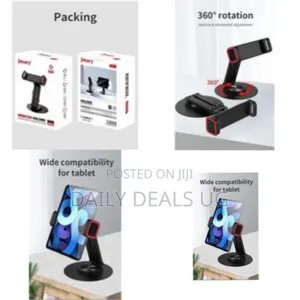 Jmary Mk-63 Rotating Desktop Stand for Phones and Tablets - Multicolor