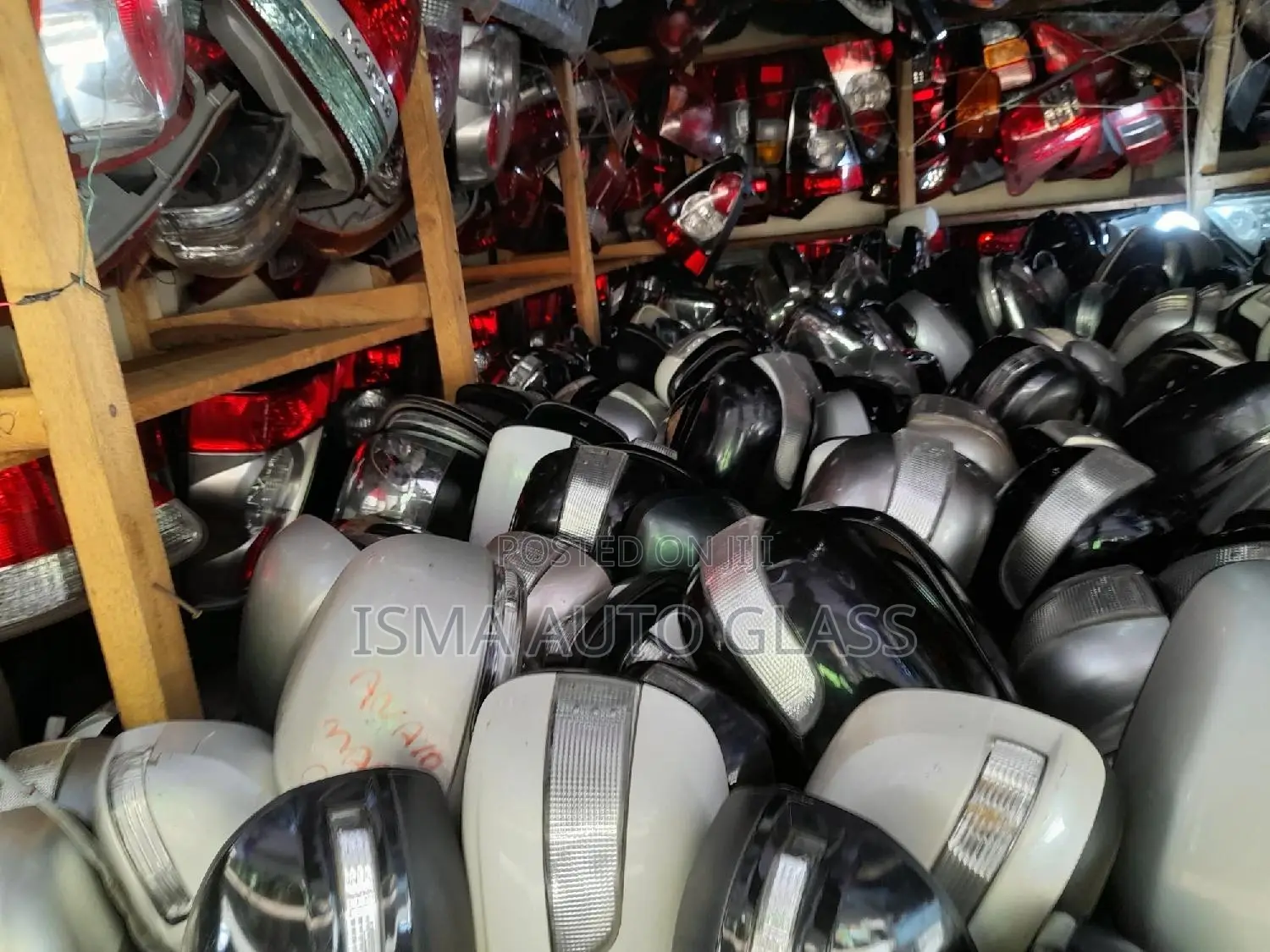 Car Lights, Head Lights, Side Mirrors, And Windscreens.