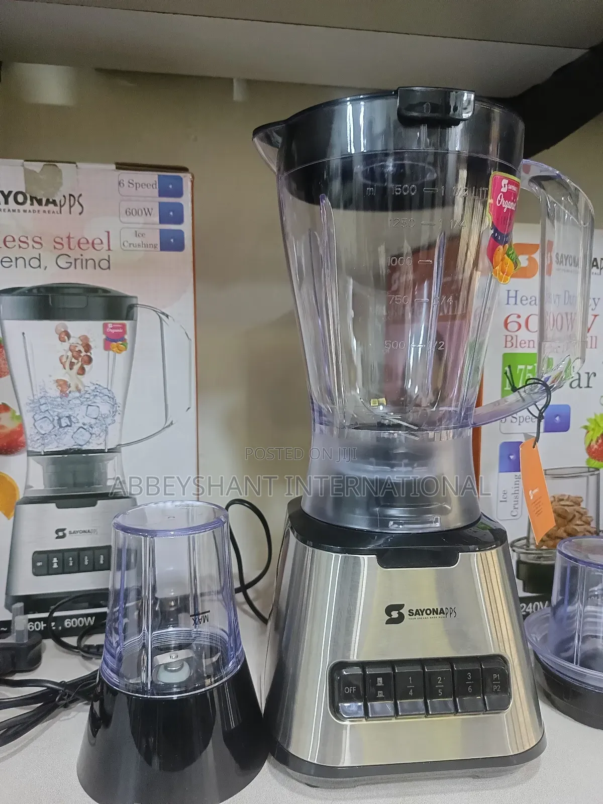 Sayona 2-in-1 Blender/600w Heavy-Duty Blender