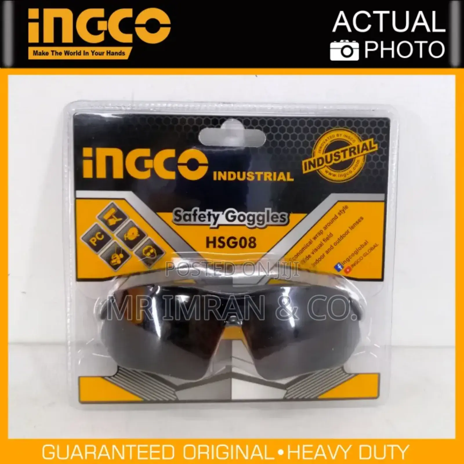 Ingco Safety Goggle For Eye Protection Lightweight Comfortable To Wear