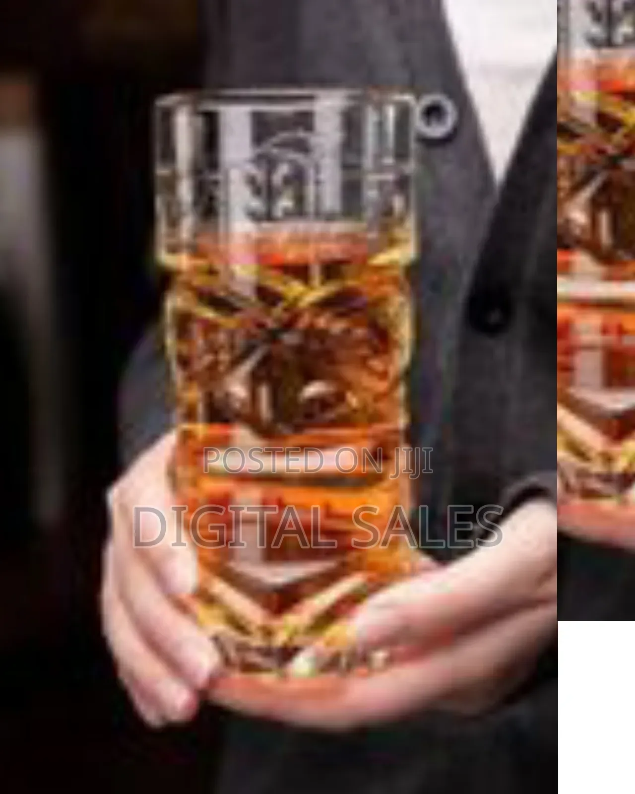 Set of 8 Tiki Highball Glasses / Cocktail Tumblers, 400ml - Clear