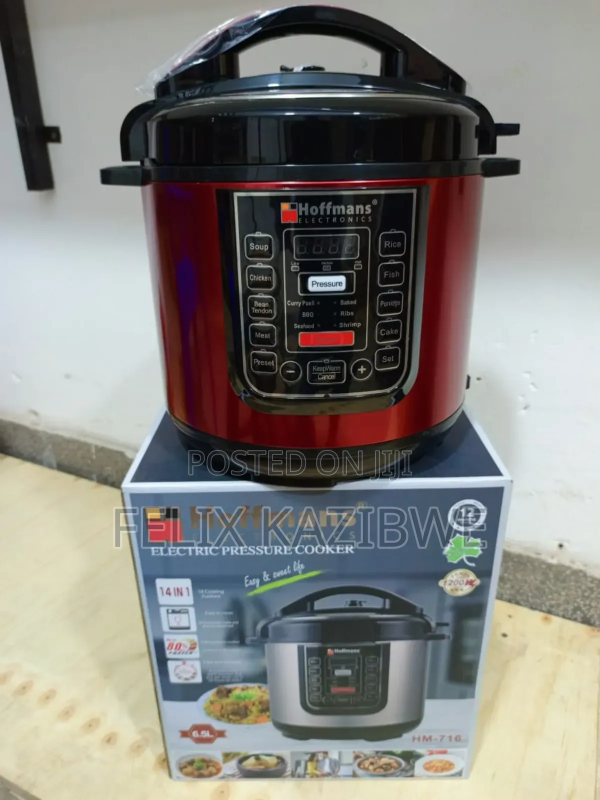 Hoffmans 14-in-1 Electric Pressure Cooker 6.5l.