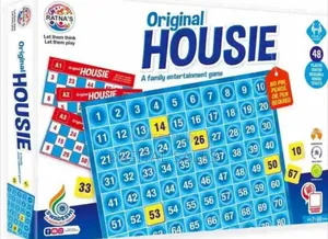 Ratna's Original Housie - Family Game With 24 Reusable Cards.