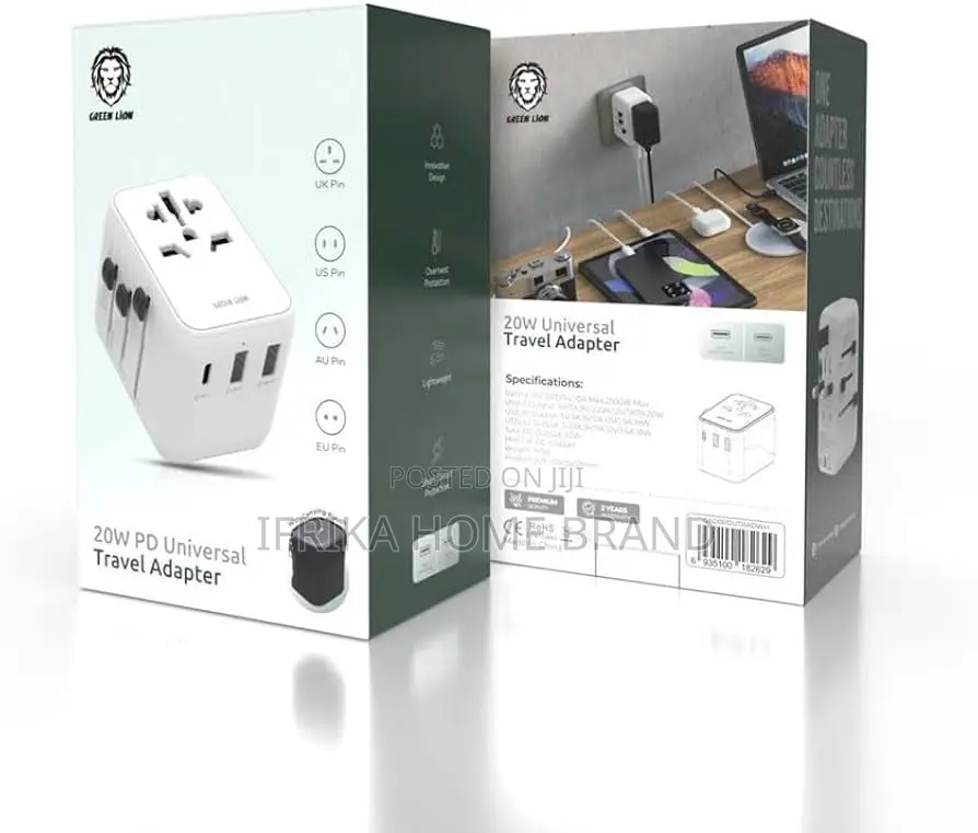 Green Lion 20w Pd Universal Travel Adapter