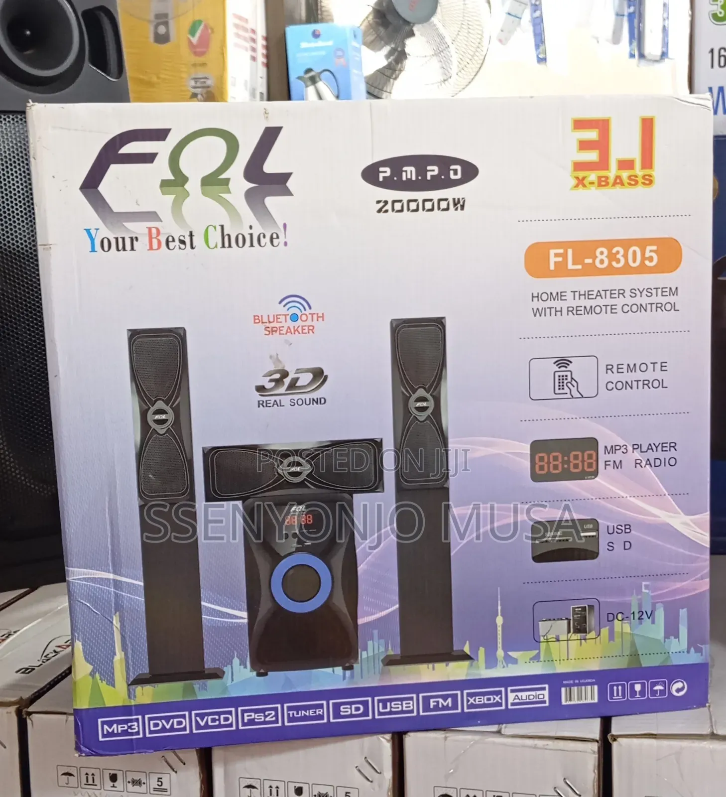 Fal Fl-8305 80w Bluetooth Woofer Home Theater System With Remote