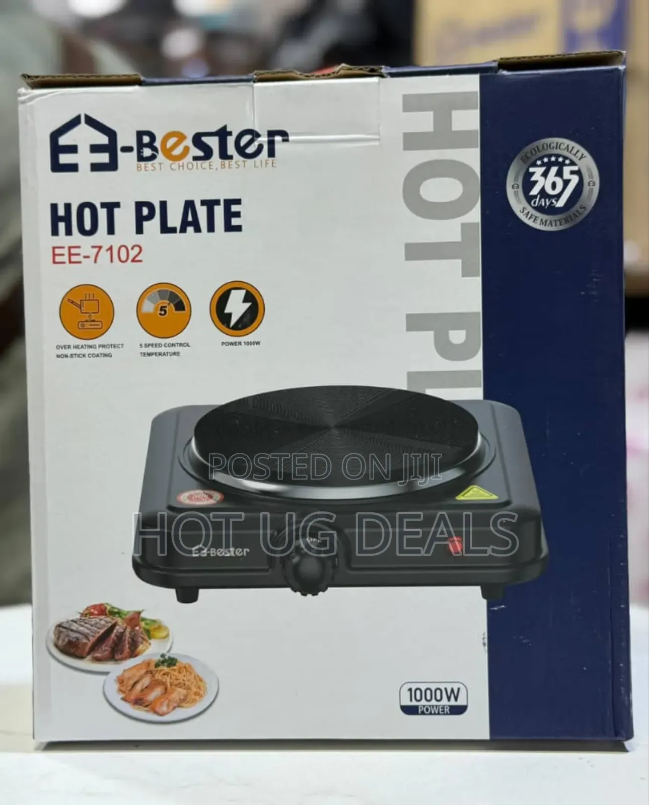 E- Bester Electric Solid Hot Plate _ Black
