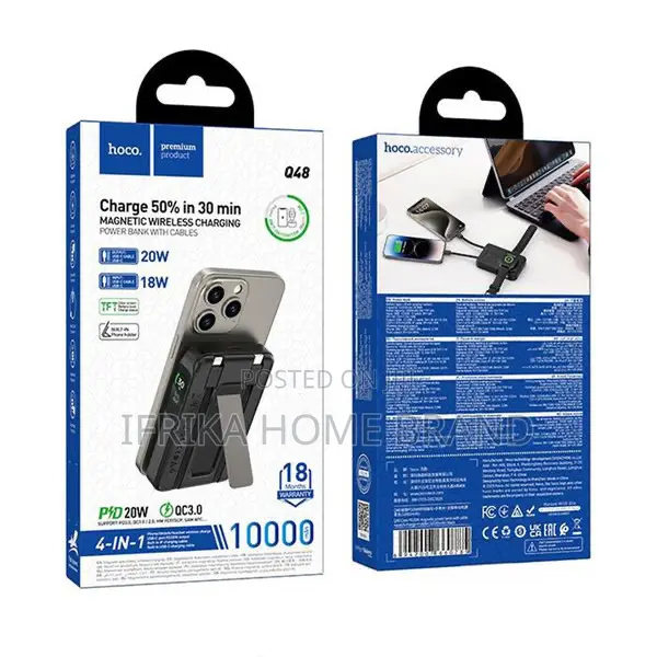 Hoco Q48 10000mah Magnetic Wireless Power Bank