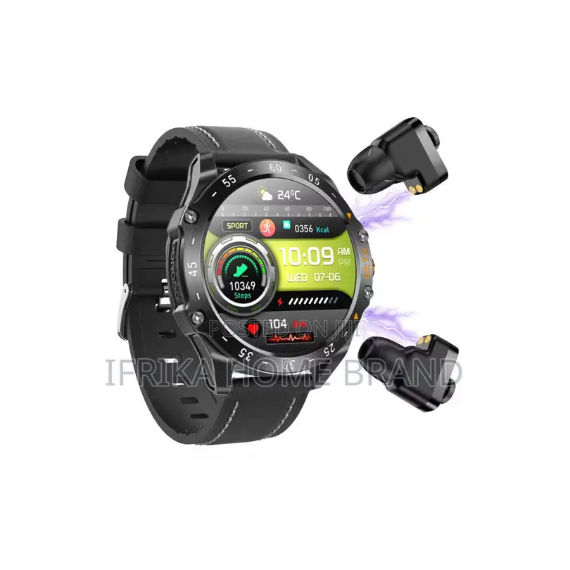 Porodo Hype Smart Watch With Wireless Earbuds