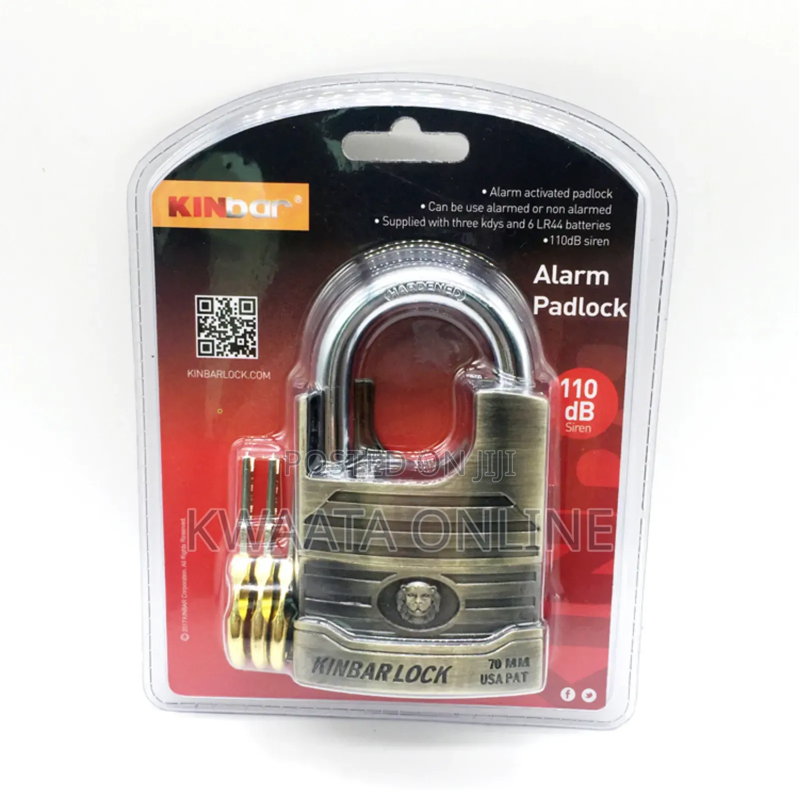 Kinbar Padlock High Quality Alarm Lock Siren Security Padlock