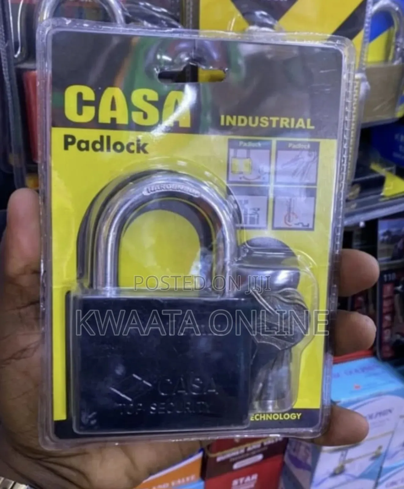 Casa 70mm Steel Padlock 3 Keyed Alike