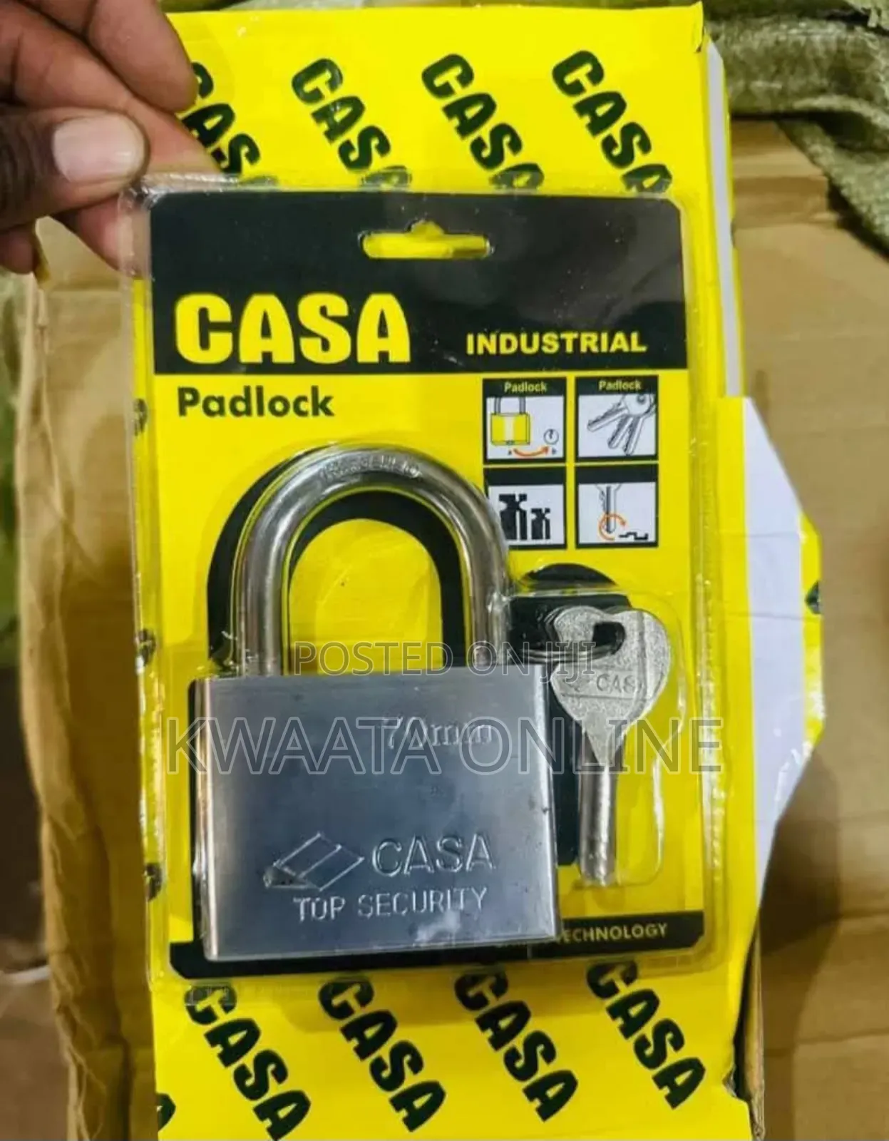 Casa 70mm Steel Padlock 3 Keyed Alike