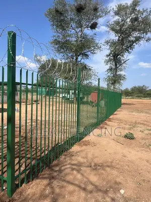Palisade Capped With Flat Wrap Razor Wire Fencing