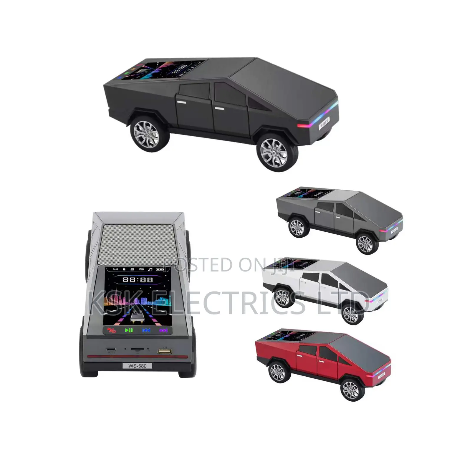 Car Mini Karaoke Speaker With Disco RGB Screen