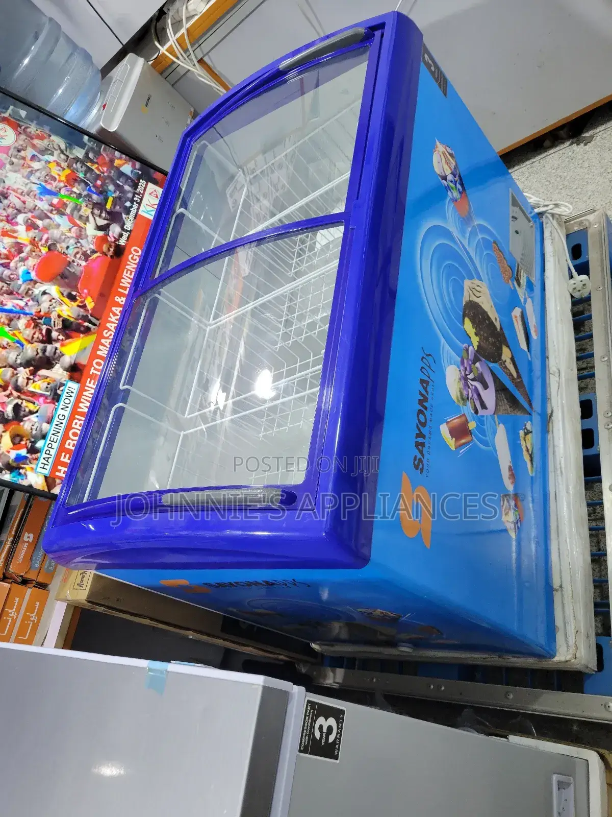 Sayonapps Commercial Ice Cream Display Freezer