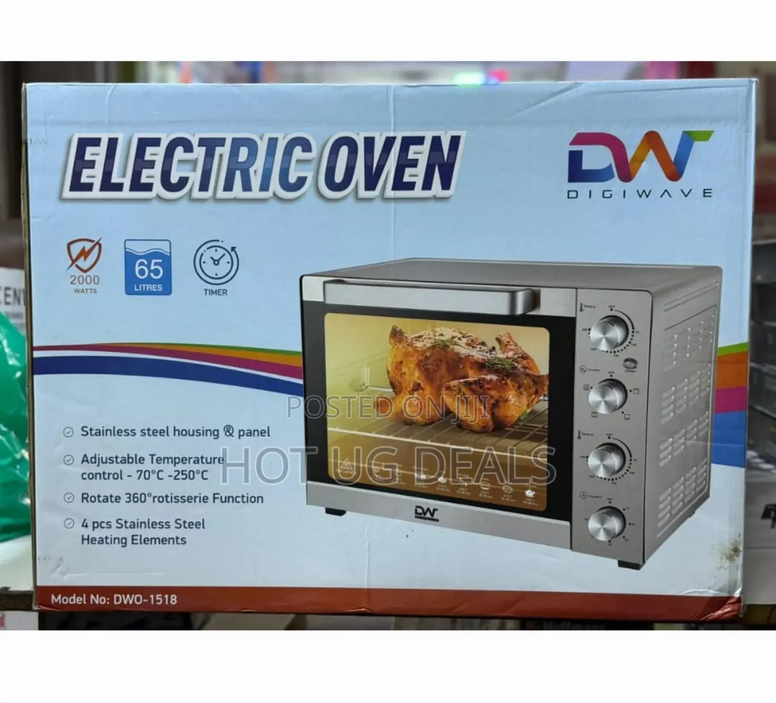 Digiwave 65 Litres Electric Oven Toaster Cooker Grill Rotisserie