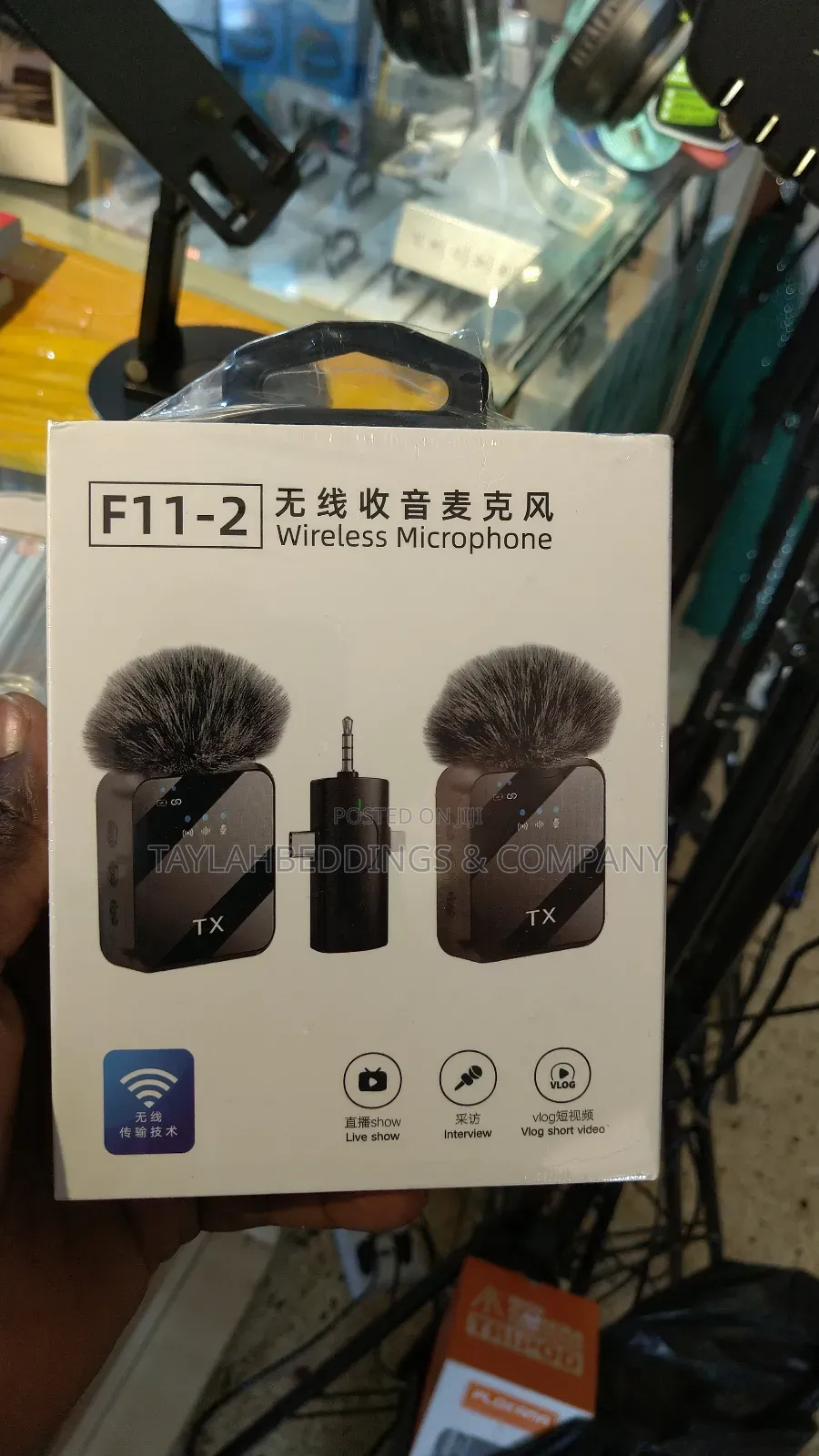 3 in 1 Wireless Microphone, Noise Cancellation Wireless Mic 20m