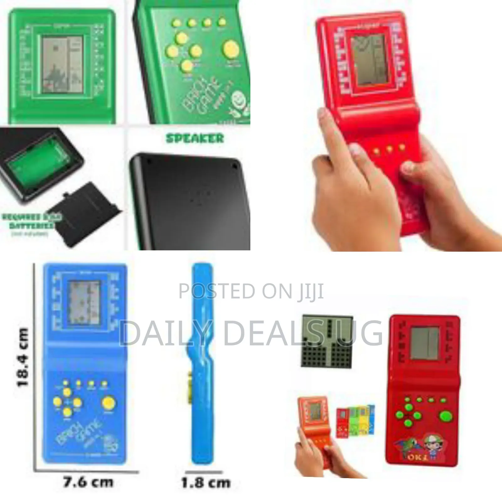 Classic Retro Handheld Brick Game Console - Multicolor