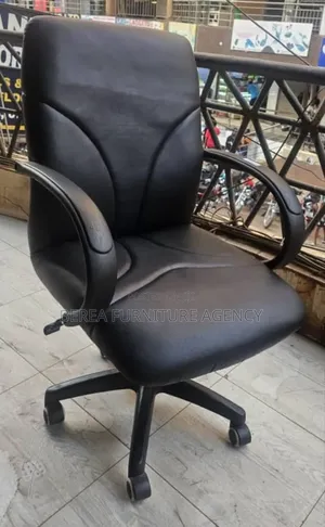 Short Back Malaysian Leather Durable Chair