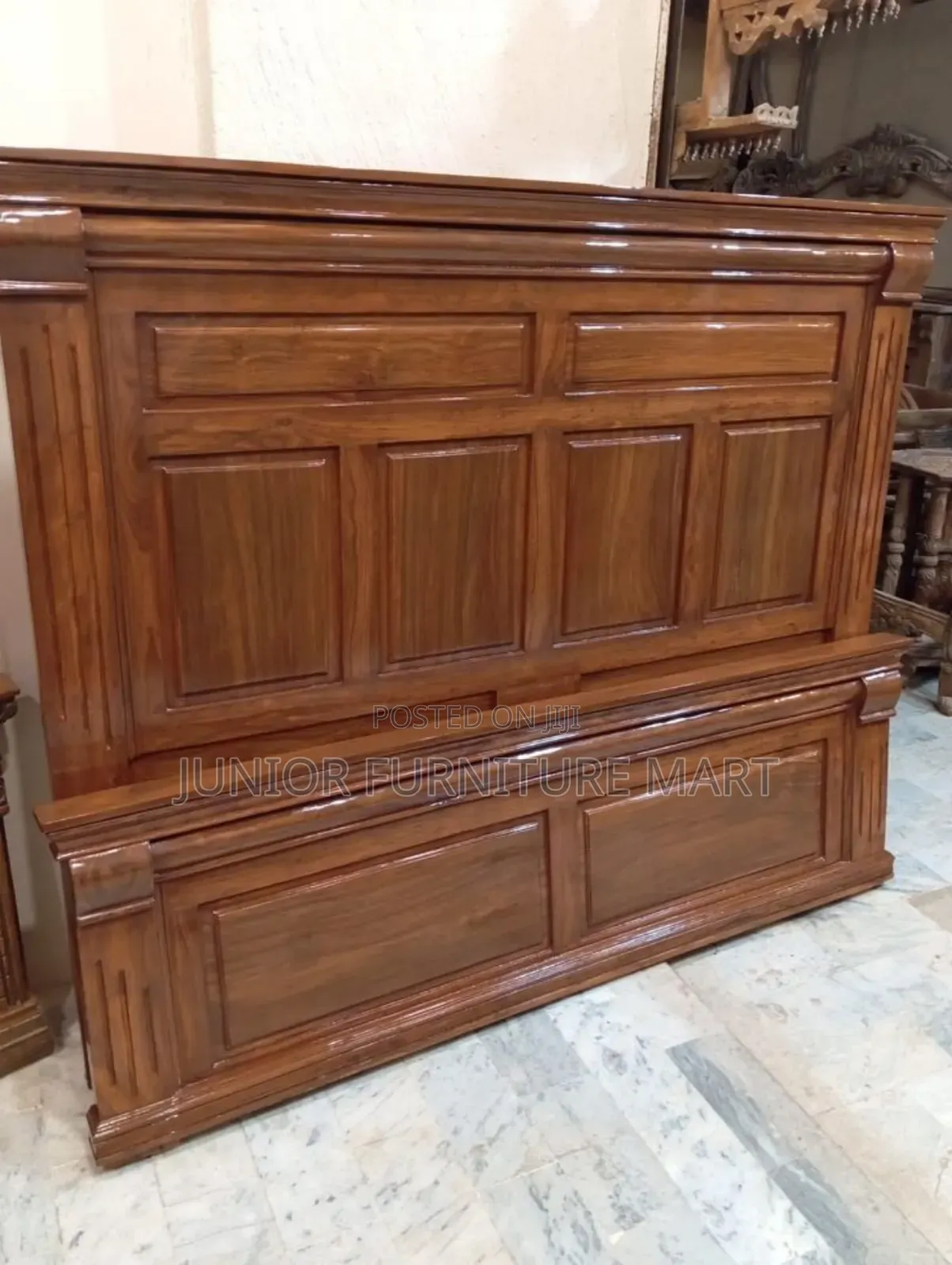 Modern Mahogany Natural Bed