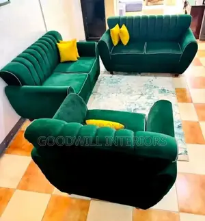Five Seater Sofa Set in Green Colour