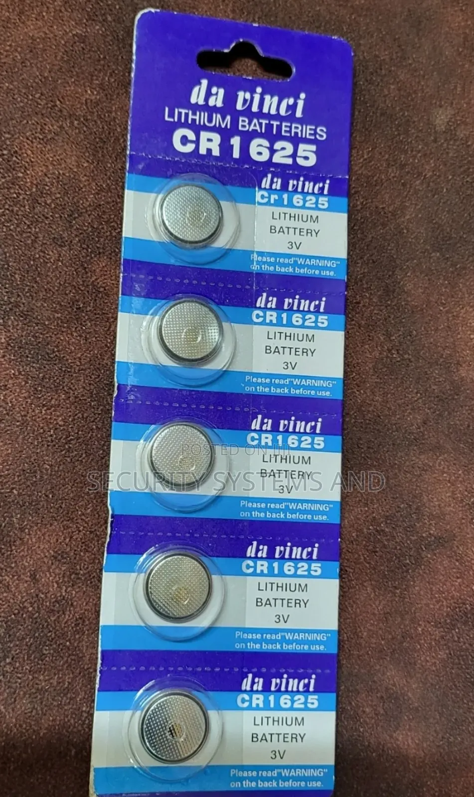 Cr 1625 Lithium Batteries 3v- Pack of 5pieces