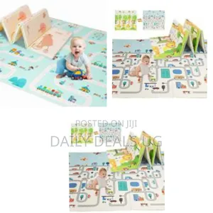 Foldable Baby Play Mat With Animal Design - Multicolor