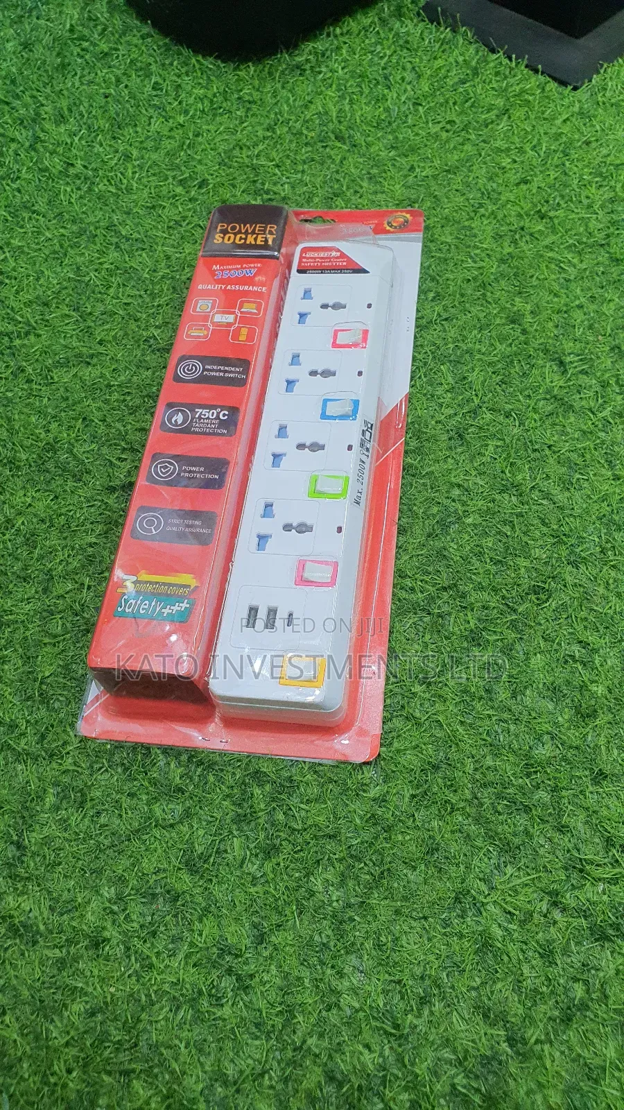 Power Socket Extension With Charging Pots And C -c Adopter