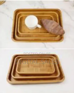 Bamboo Serving Trays Set -